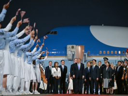 Trump lands in China for Xi summit with Nvidia CEO in tow